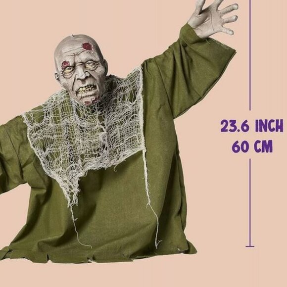 NEW~Halloween Animated Zombie Groundbreaker with Light up Eyes - Picture 3 of 3